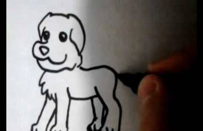 Nauči kako lako i brzo nacrtati malog psića s mašnicom oko vrata