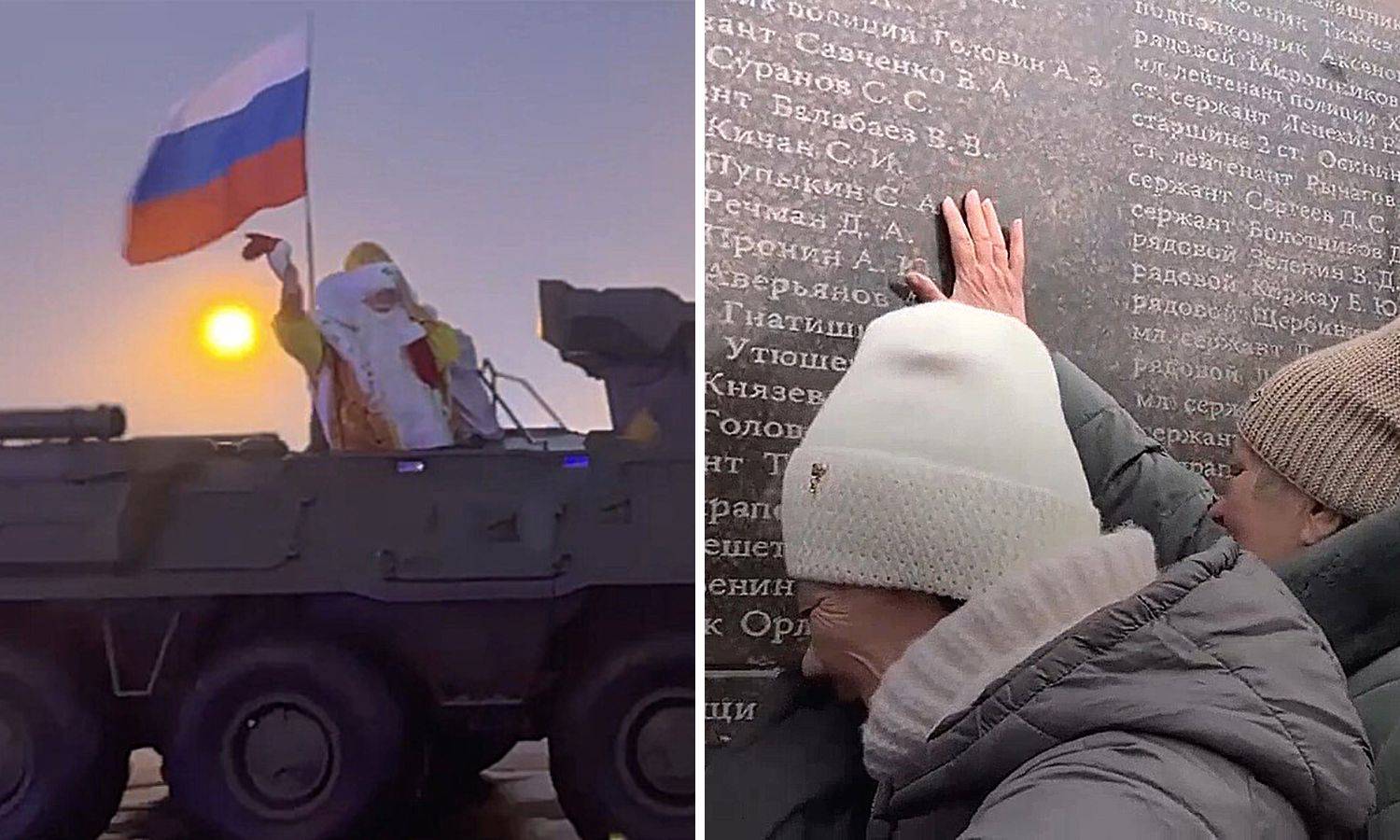 Dok majke plaču za sinovima, bešćutni ruski propagandisti stavili Djeda Mraza u tenk