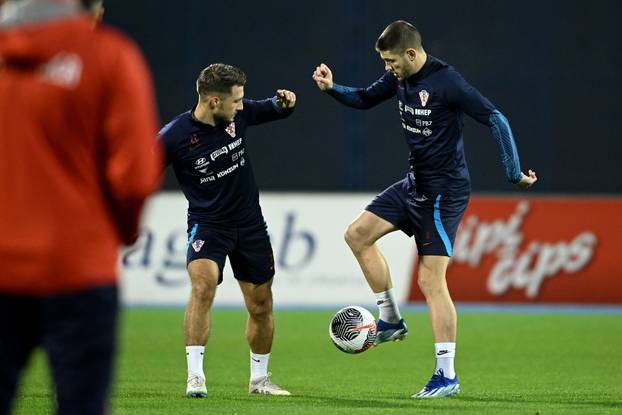 Zagreb: Trening nogometne reprezentacije prije utakmice protiv Latvije