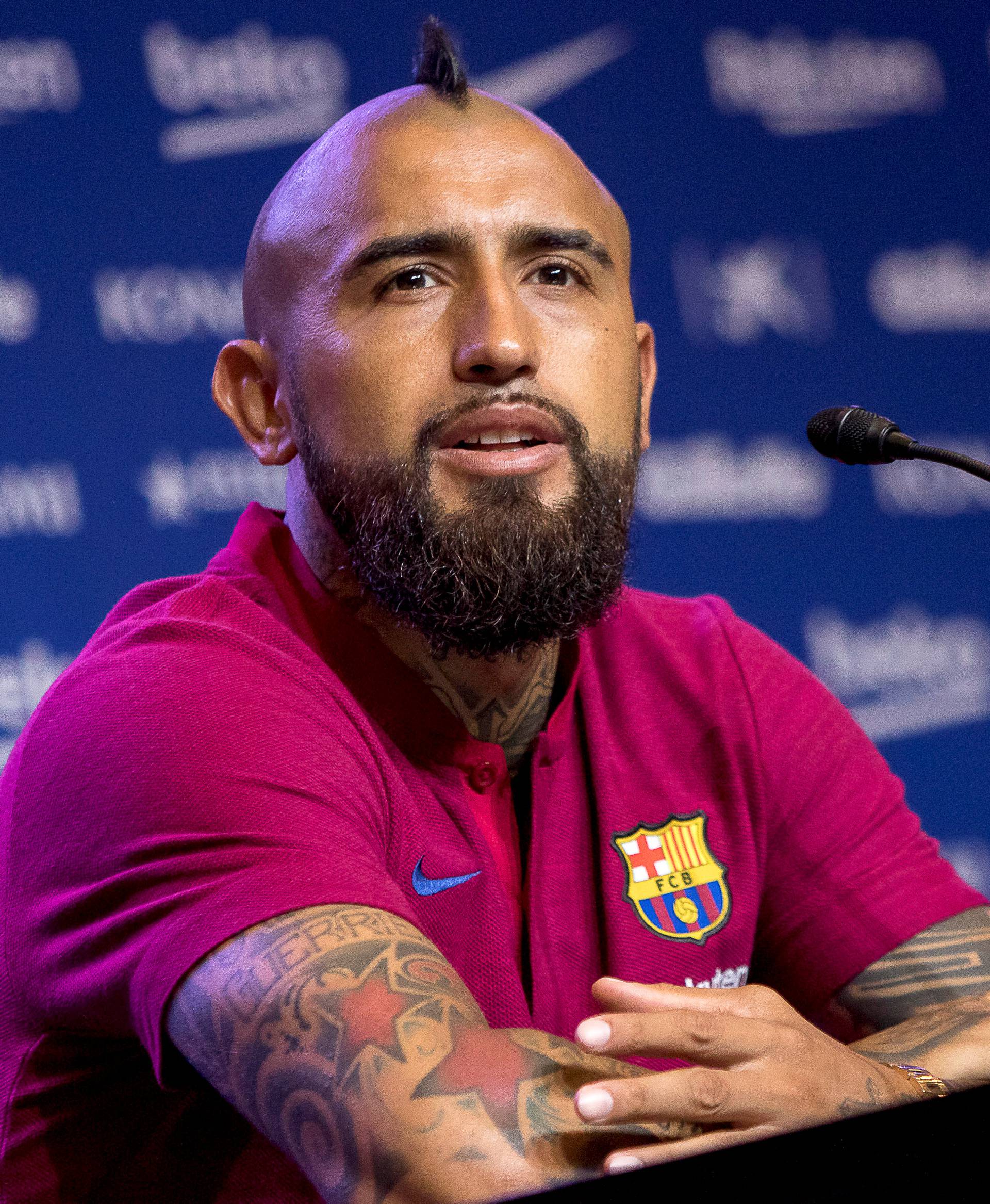 Soccer Football - FC Barcelona's Arturo Vidal Presentation