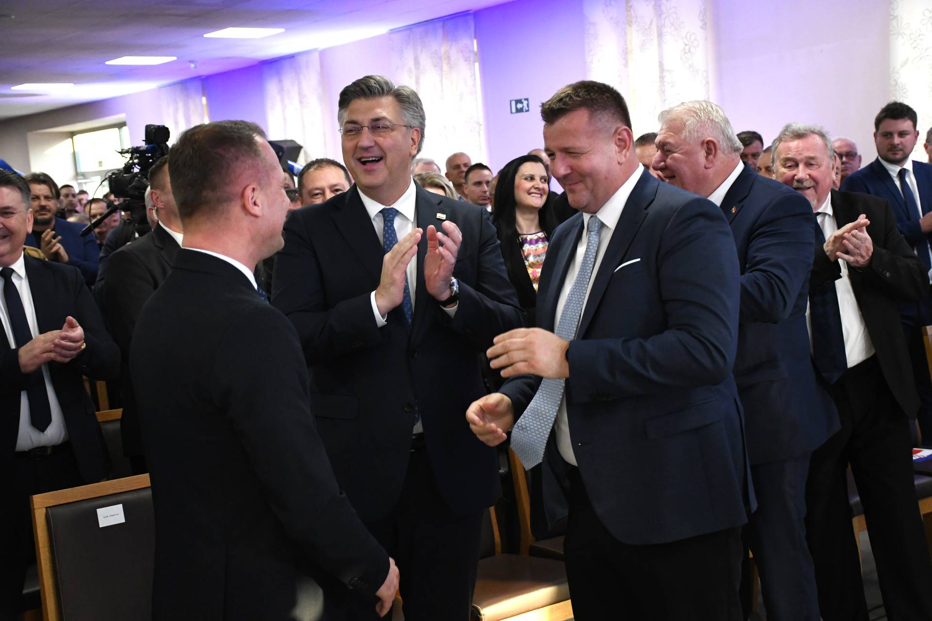 Virovitica: Premijer Andrej Plenkovi? na obilježavanju 34. obljetnice osnutka Hrvatske demokratske stranke