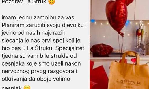 Češnjak spaja ljude: Zaprosio djevojku uz pomoć poznatog restorana odakle su 'kliknuli'