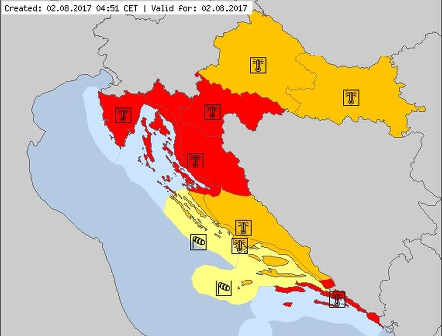 Hrvatska 'gori': Izdali su nova upozorenja, sve je u crvenom!