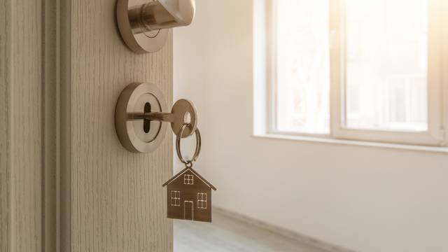 Open,Door,To,A,New,Home,With,Key,And,Home