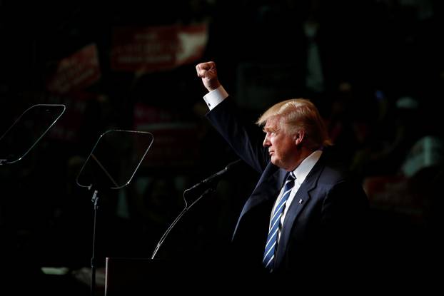 Republican presidential nominee Donald Trump holds a campaign event in Eau Claire