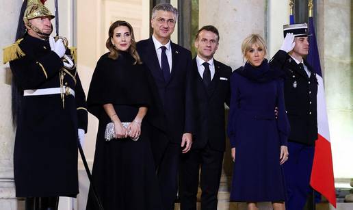 FOTO Plenković i elegantna supruga kod Macrona na večeri, on nas 'bocnuo' zbog nogometa