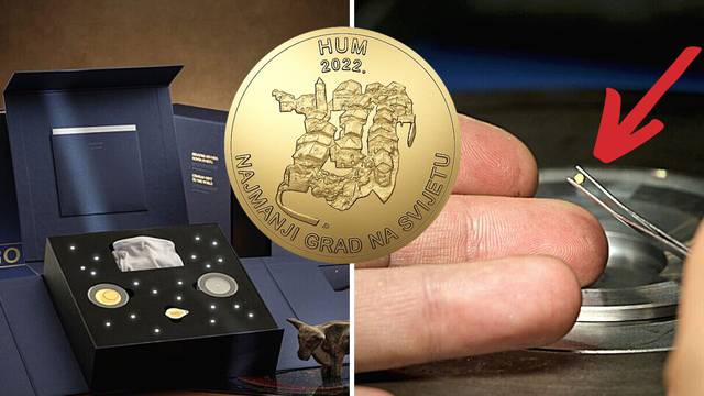 VIDEO Hrvatska ima najmanju kovanicu na svijetu! Na njoj je Hum. Komplet košta 3000 €