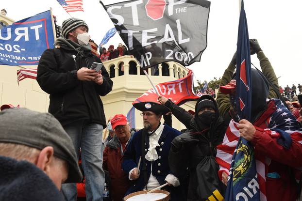 Supporters of U.S. President Donald Trump gather in Washington