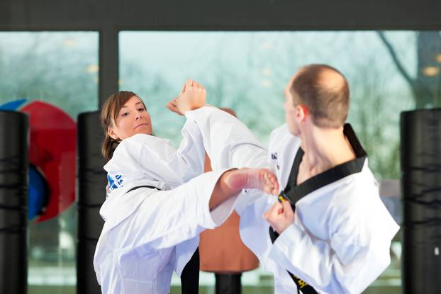 Martial Arts sport training in gym