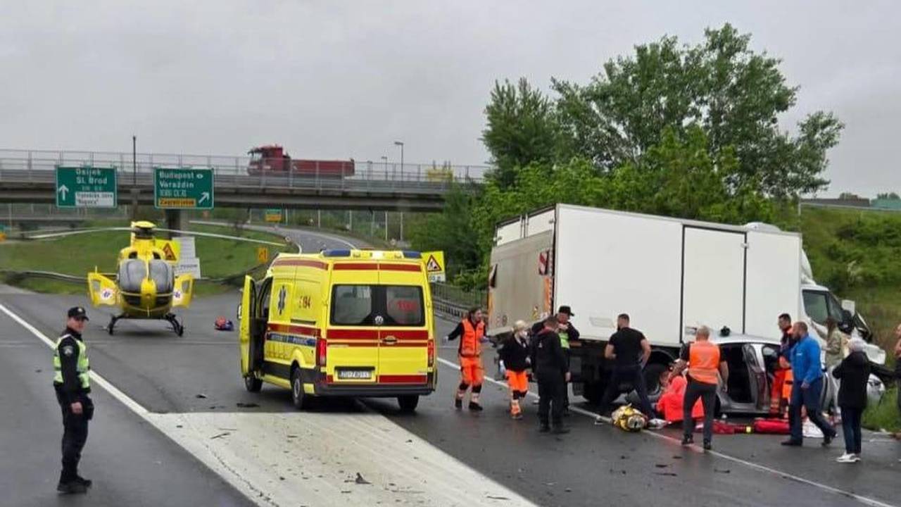 Kamion i auto sudarili se u Popovači, čovjeka helikopterom hitno prevezli u sisačku bolnicu
