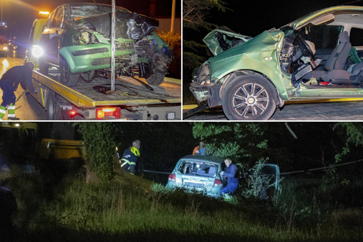 Strašne slike iz Pule: Autom se zabio u stablo. Vatrogasci rezali smrskano vozilo. Preminuo je