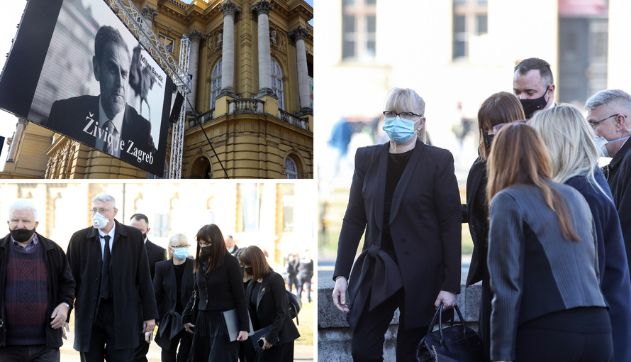 Komemoracija povodom smrti Bandića, žena i kći u suzama: 'Milan je bio najbolji otac'