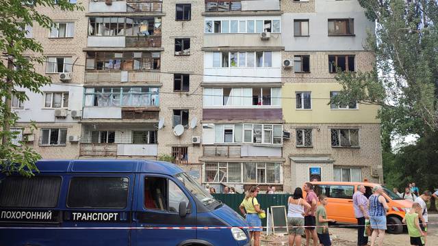 Aftermath of a Russian missile attack in Mykolaiv