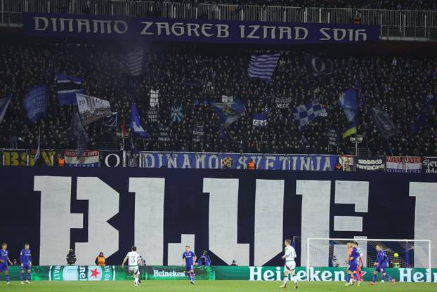 Zagreb: Navijači na tribinama tijekom utakmice Dinama i Celtica u Ligi prvaka