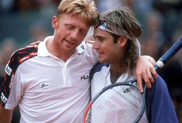 French Open 1991 - Becker und Agassi