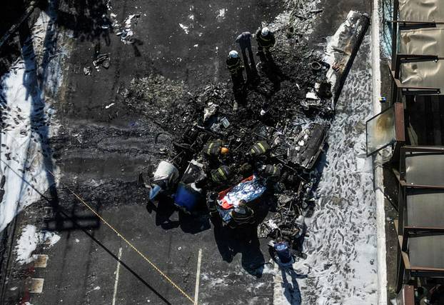 Small plane crashes into vehicles on busy Sao Paulo avenue