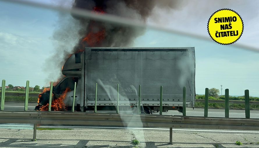 VIDEO Buktinja na zagrebačkoj obilaznici: Zapalio se kamion, nastala je kilometarska gužva!