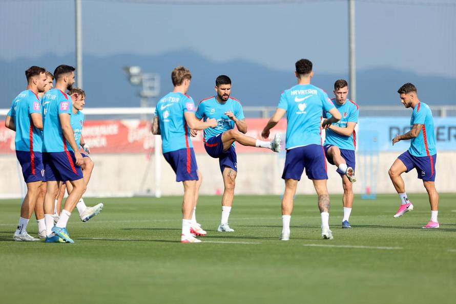 Rijeka: Trening hrvatske nogometne reprezentacije