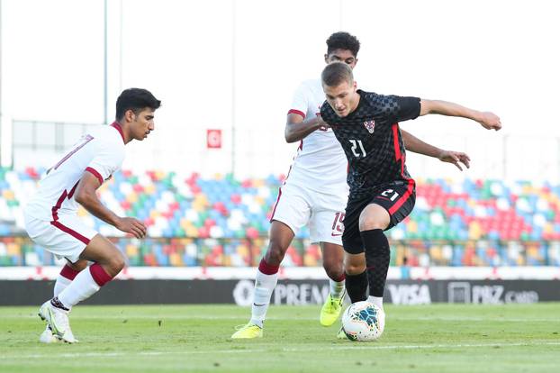 Velika Gorica: Prijateljska nogometna utakmica U-20, Hrvatska - Katar