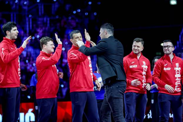 Zagreb: Svečana oproštajna ceremonija hrvatskih rukometnih legendi Domagoja Duvnjaka, Igora Karačića i Ivana Pešića