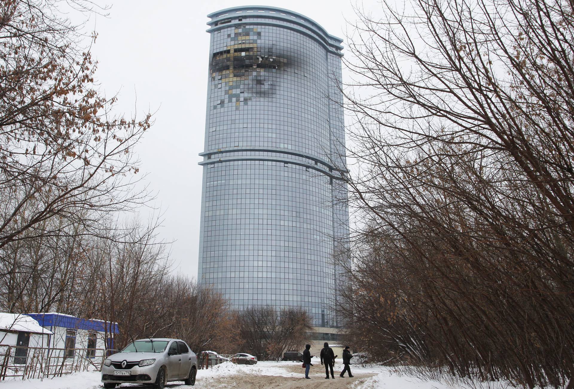 Aftermath of a drone attack in Kazan