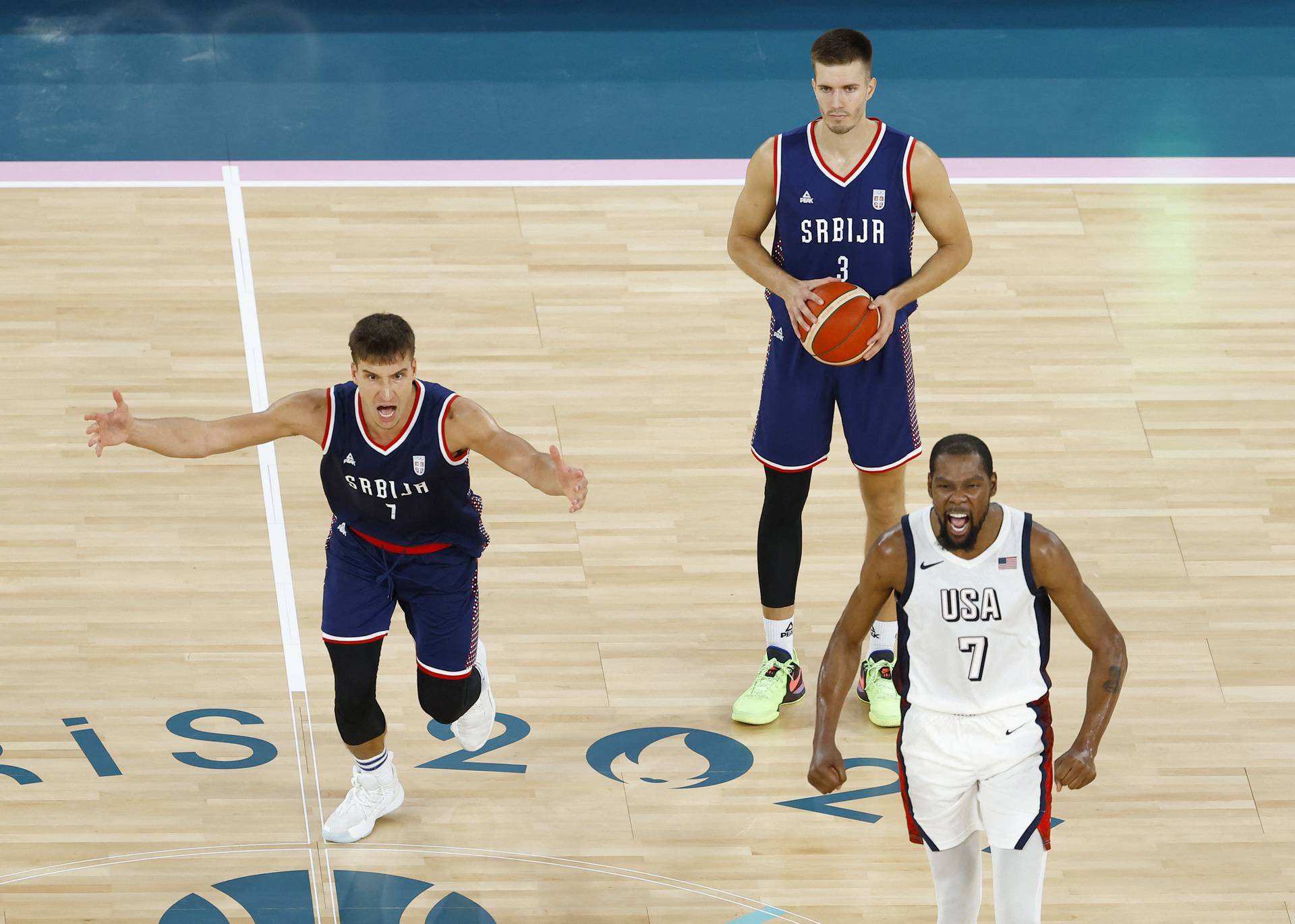 Basketball - Men's Semifinal - United States vs Serbia