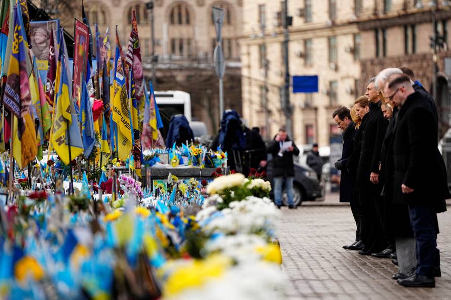 Memorial ceremony for fallen soldiers at Maidan Square in Kyiv
