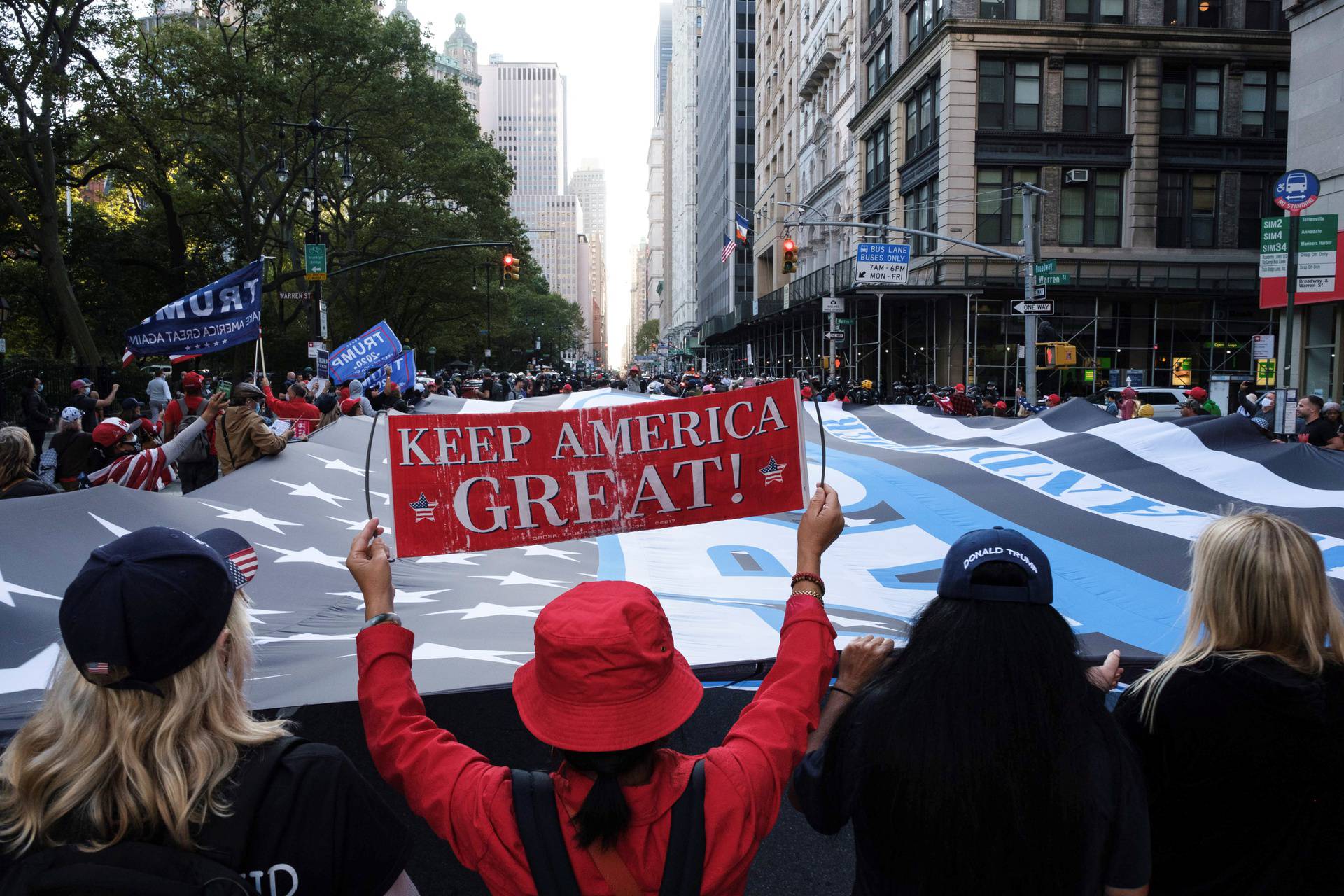 Trump supporters rally in New York