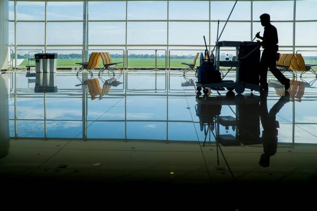 Silhouette,Of,Janitor,Cleaning,Service,Male,Guy,On,Duty,In