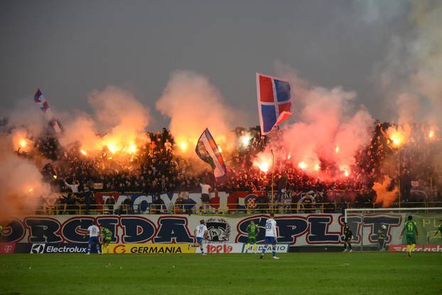 Pula: Navijači Hajduka na susretu 16. kola HNL-a Istra 1961 - Hajduk