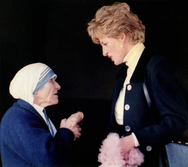 Princess of Wales meeting Mother Teresa