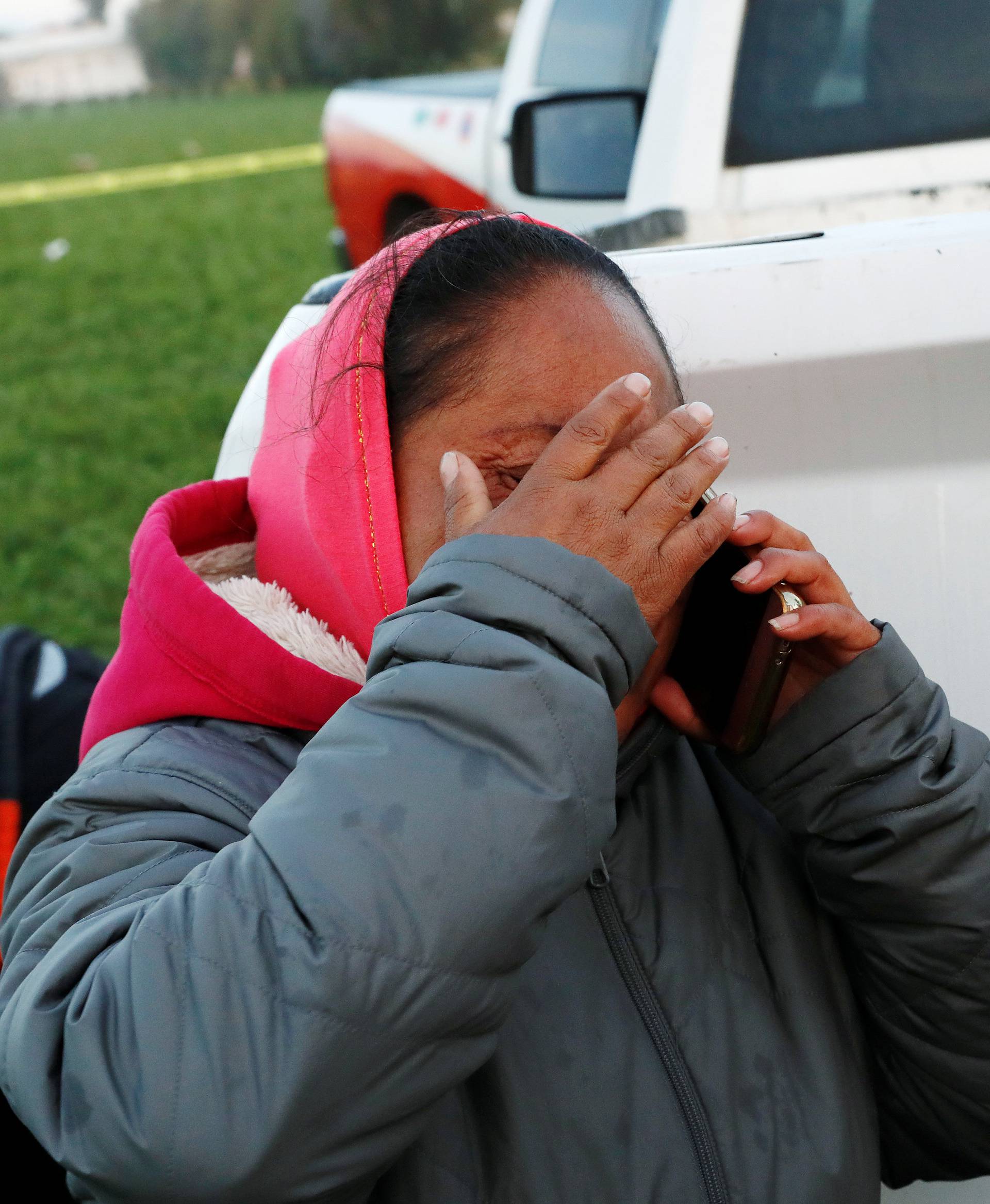 A resident reacts at the site where a fuel pipeline ruptured by suspected oil thieves exploded, in the municipality of Tlahuelilpan, state of Hidalgo