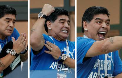 Maradona se razbacao u loži: Svađa se s nekim pa se miri...