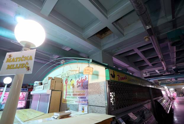 Zagreb: Urušio se dio stropa na držnici Dolac