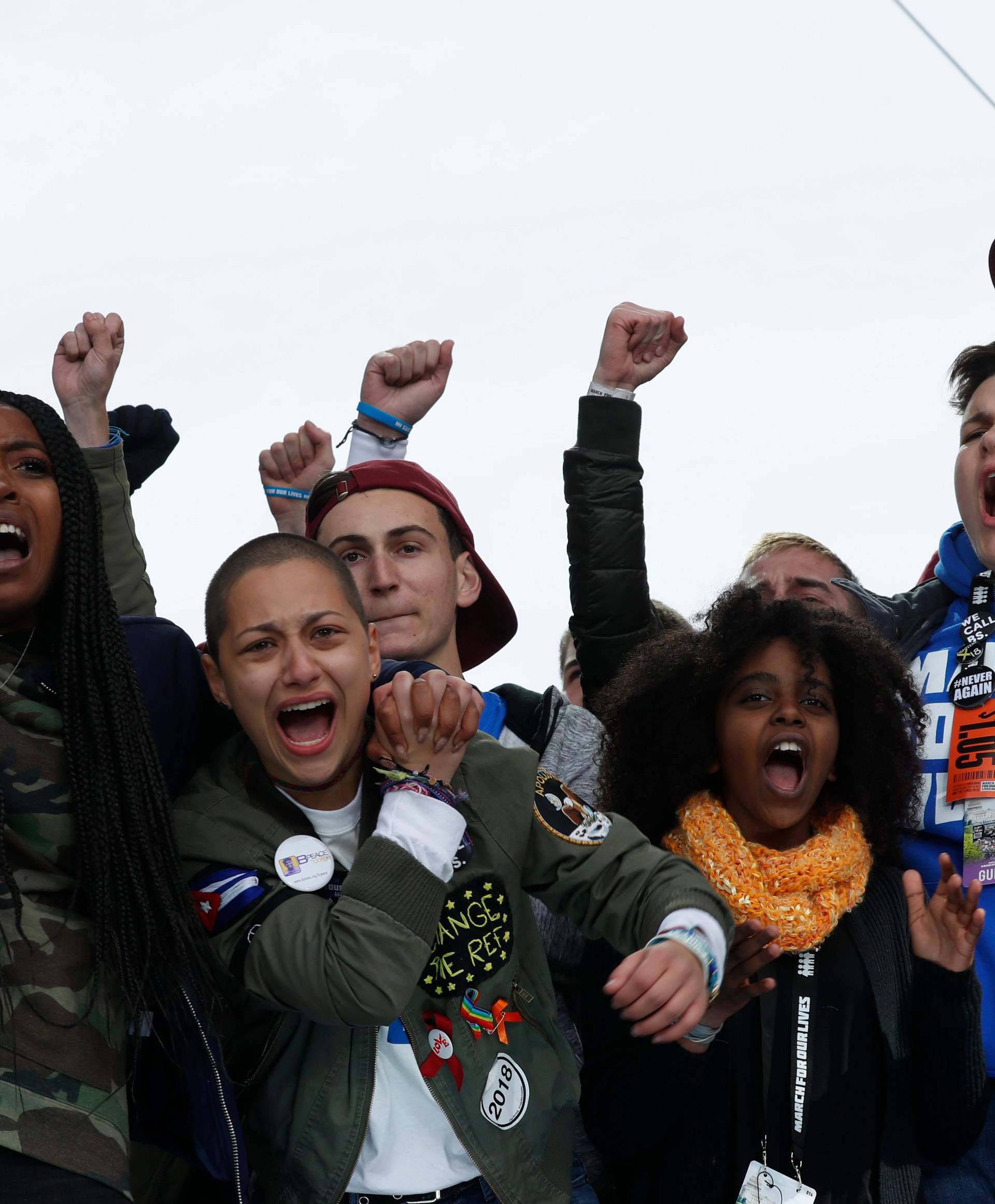 Students and young people gather for the "March for Our Lives" rally demanding gun control in Washington