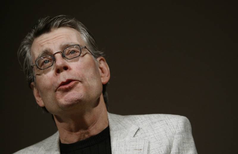 Author Stephen King speaks at news conference to introduce Kindle 2 electronic reader in New York