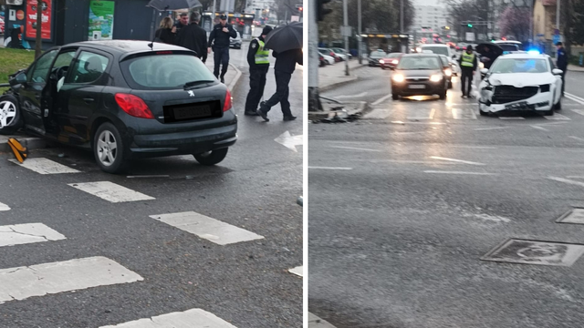 Zagreb: Sudarila se dva auta, jedan čovjek prevezen u bolnicu