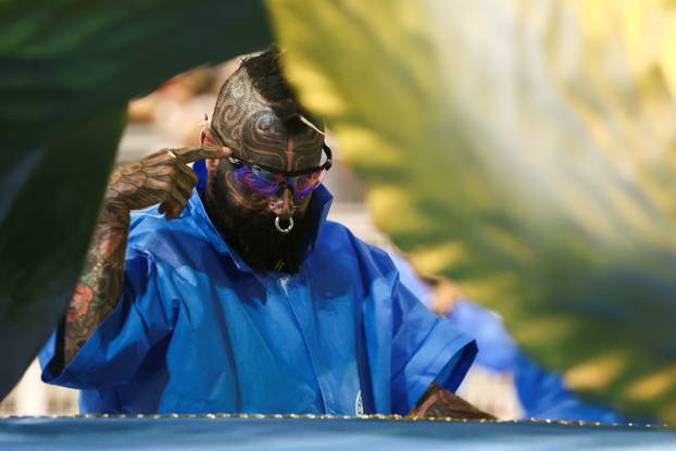 Carnival parade in Sao Paulo