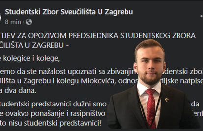 Studentski zbor traži opoziv HDZ-ovca Miokovića koji je trošio na torbu, mobitele, sef