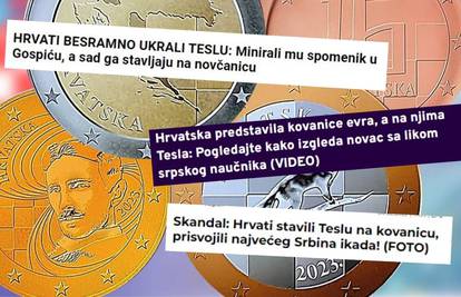 Srpske medije streslo: 'Hrvati su nam besramno maznuli Teslu i stavili ga na kovanicu eura!'