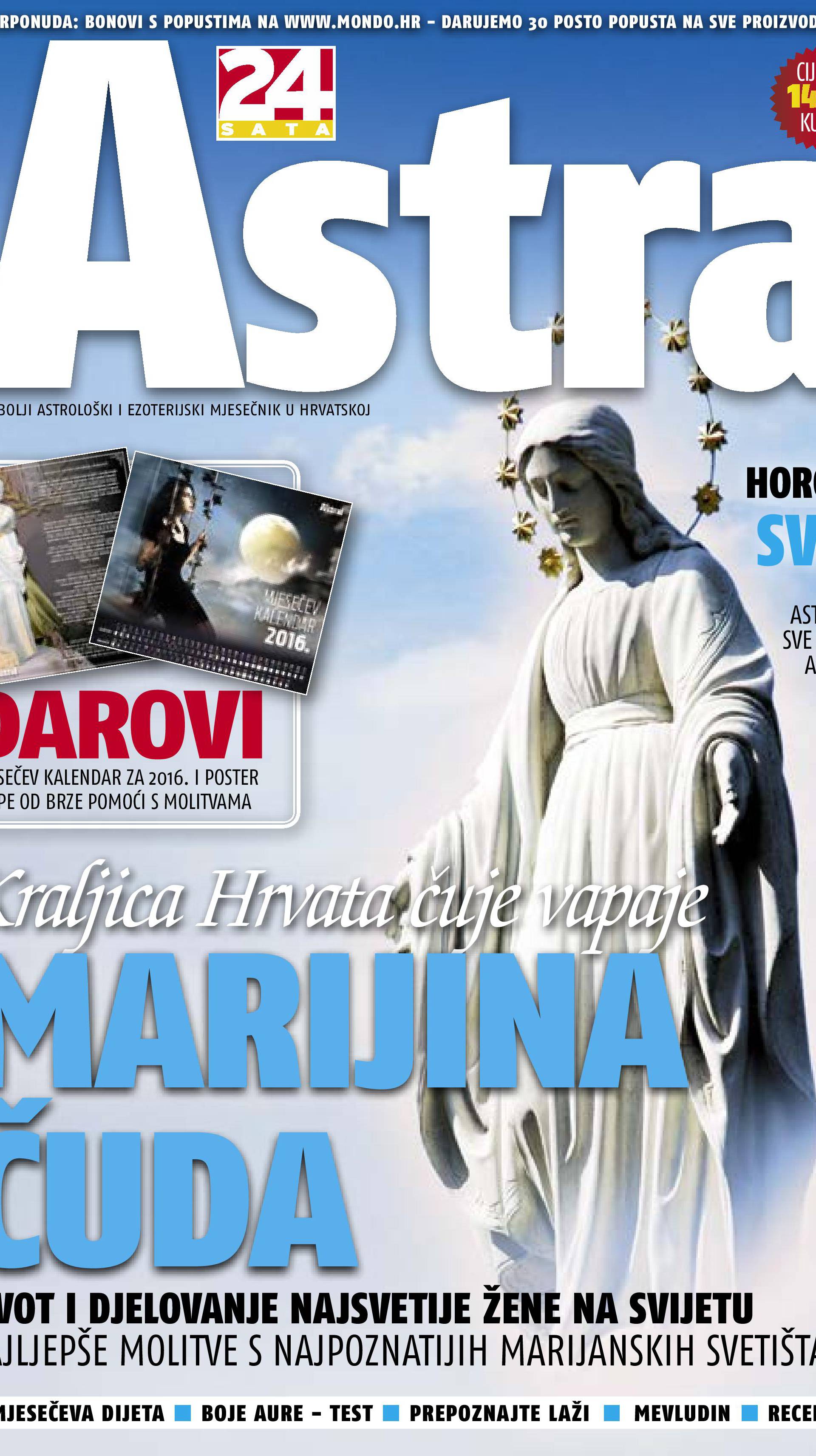 Darujemo: Mjesečev kalendar i poster Gospe od Brze Pomoći