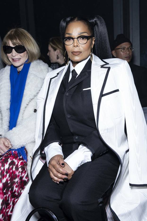 Janet Jackson attends THOM BROWNE Fall/Winter 2024 runway during New York Fashion Week on February 2024 - New York; US 14/02/2024