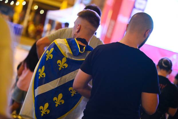 Zagreb: Slavlje navijača nakon pobjede BiH nad Katarom 3-1