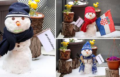 Prekrasno: Snjegović s balkona šalje poruku - ostani doma...