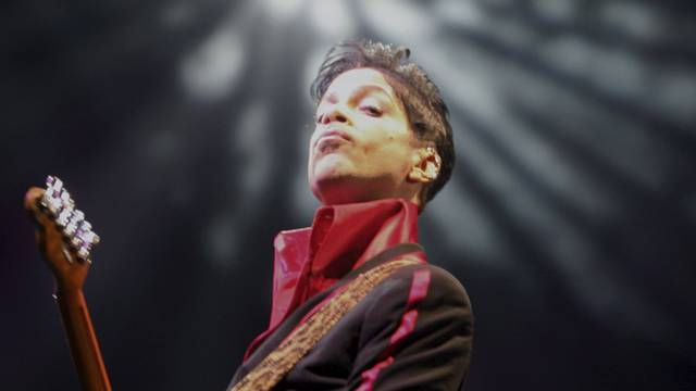 U.S. musician Prince performs on stage at Yas Arena in Yas Island