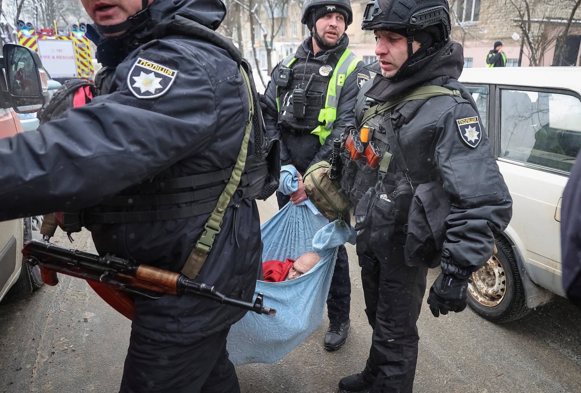 Aftermath of a Russian missile attack in Kharkiv