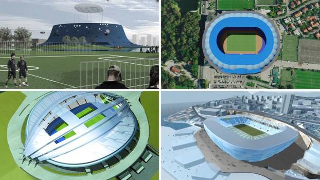 FOTO Ove su stadione obećavali u Hrvatskoj, a od njih još ništa: Plavi vulkan, kuglof, Kantrida...