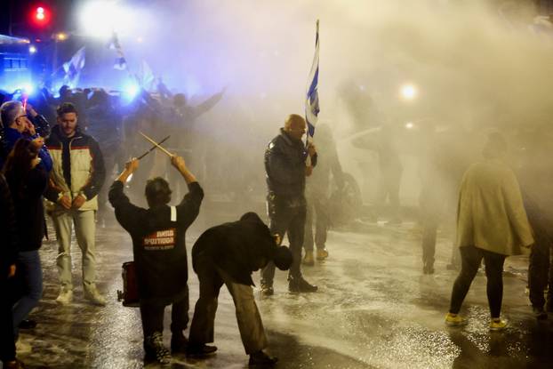 Protest against Israel's judicial overhaul and dismissing of the defense minister, in Jerusalem