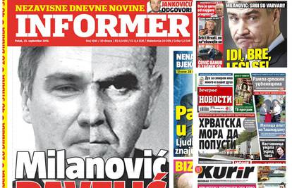 Srpski mediji su opet opleli po Milanoviću: "Idi, bre, leči se!"