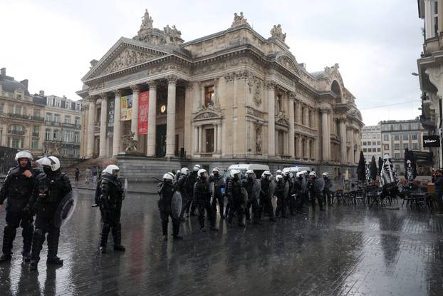 Students' protest in Brussels